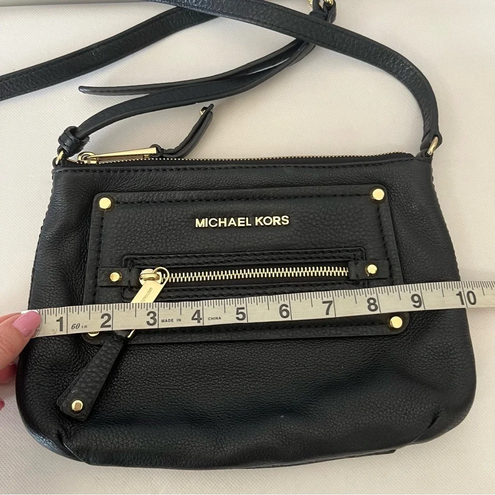 Michael Kors Black Leather Crossbody Bag